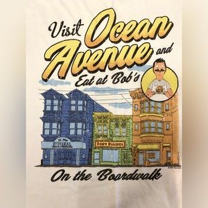 Bobs Burgers white cotton t-shirt. Size medium.